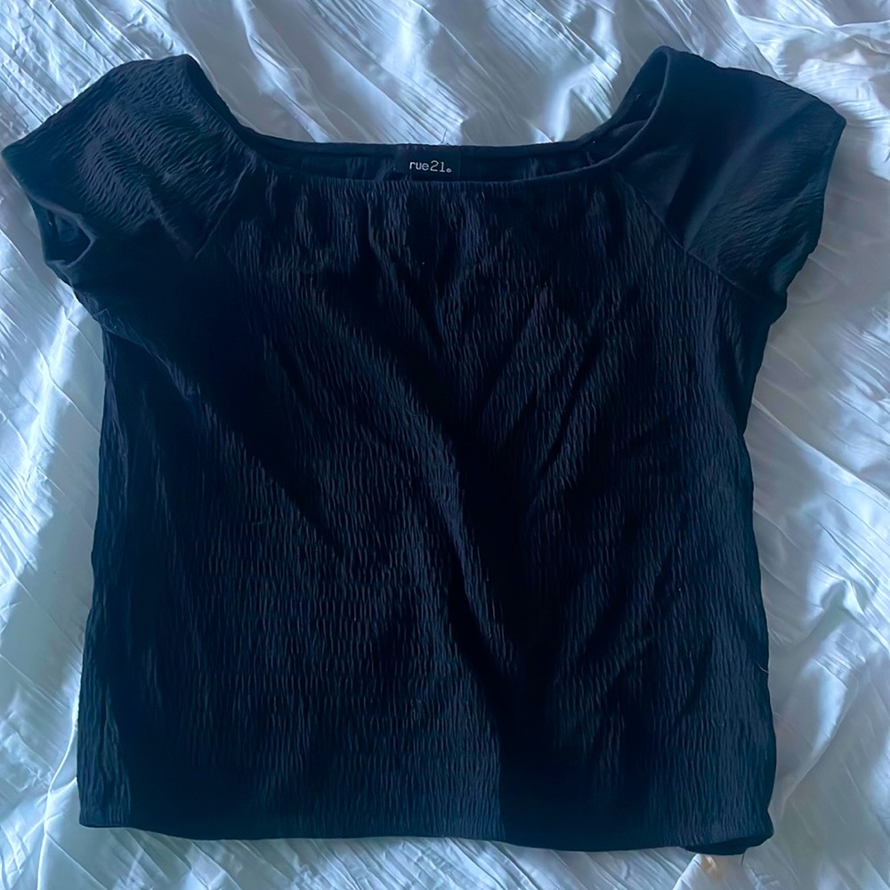 Womens ribbed cropped t-shirt
